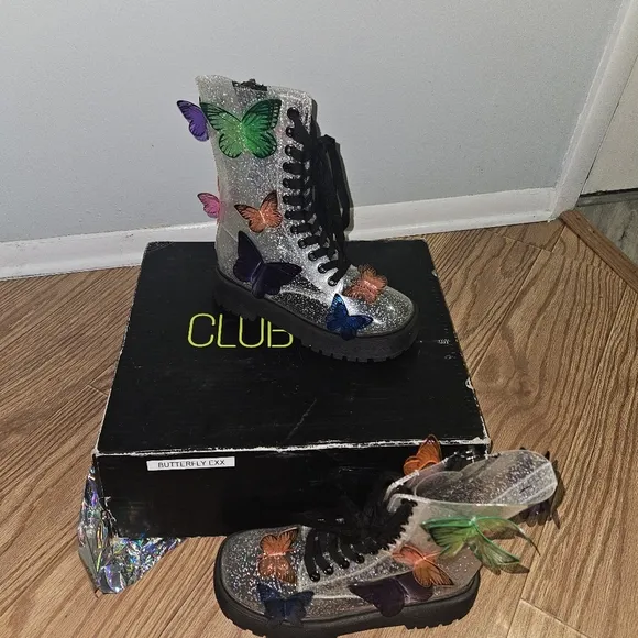 Club Exx Buttefly Combat Boots