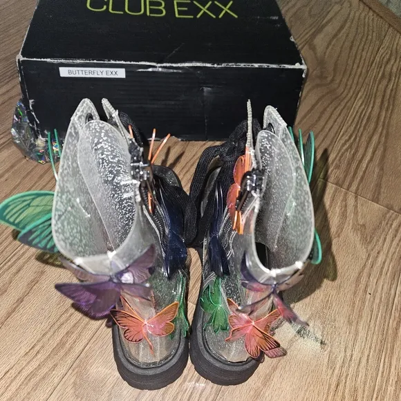 Club Exx Buttefly Combat Boots