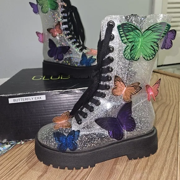 Club Exx Buttefly Combat Boots