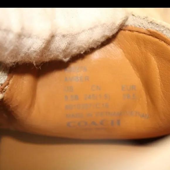 Coach Ambere 9.5 B 39.5 Leather Moccasin Driving Loafer Shoes VINTAGE Excellent