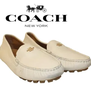 Coach Ambere 9.5 B 39.5 Leather Moccasin Driving Loafer Shoes VINTAGE Excellent