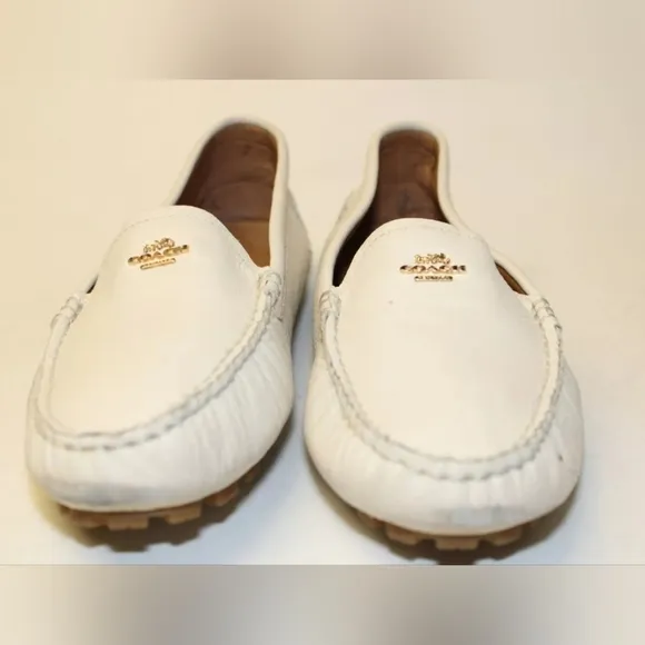 Coach Ambere 9.5 B 39.5 Leather Moccasin Driving Loafer Shoes VINTAGE Excellent