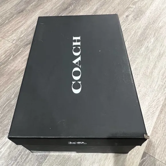 Coach  Black Leather Sneakers c126 Low Top Size 11D