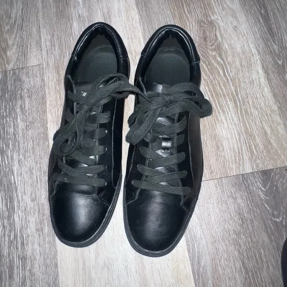 Coach  Black Leather Sneakers c126 Low Top Size 11D