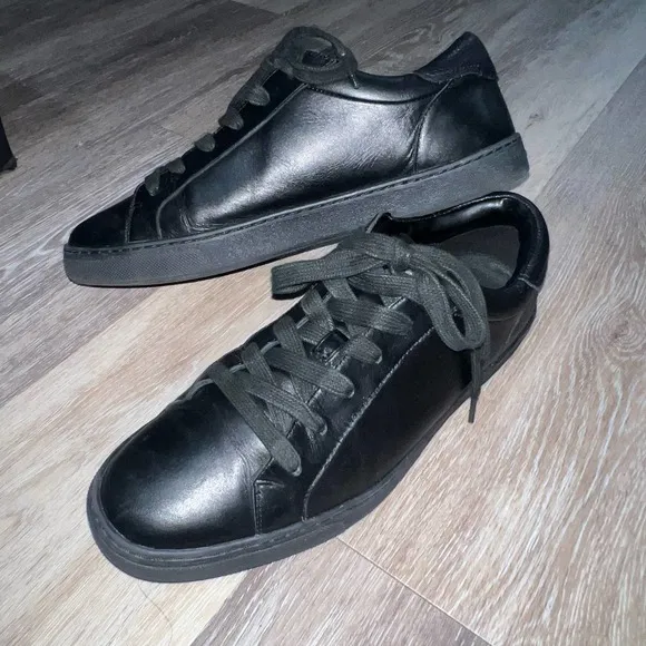 Coach  Black Leather Sneakers c126 Low Top Size 11D