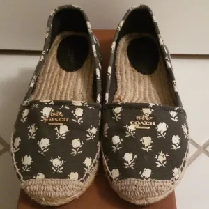 COACH Black Size 8.5 Rhodelle Calico Canvas Shoes