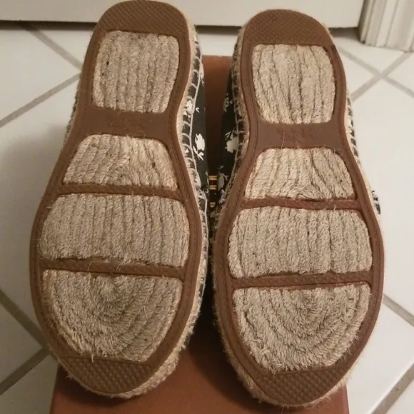 COACH Black Size 8.5 Rhodelle Calico Canvas Shoes