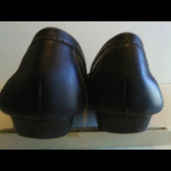 COACH CARLY BLACK LEATHER LOAFERS DRIVING FLATS