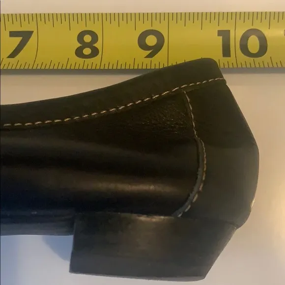 COACH CARLY BLACK LEATHER LOAFERS DRIVING FLATS