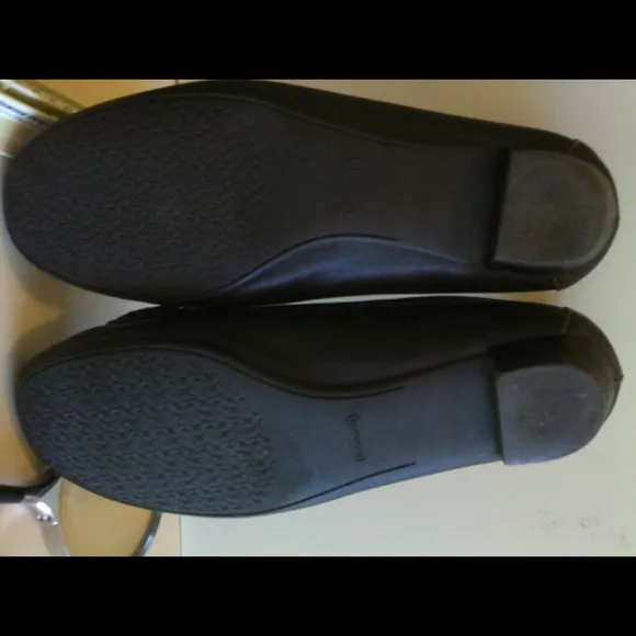 COACH CARLY BLACK LEATHER LOAFERS DRIVING FLATS