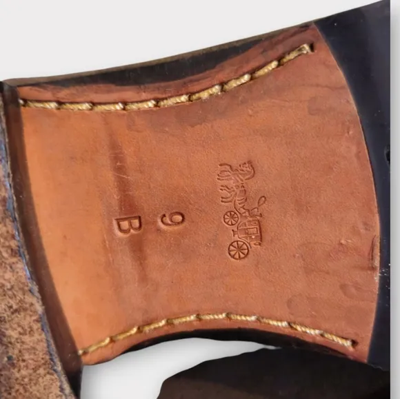 Coach Dark Taupe / Brown Suede Semi Pointed Toe Chelsea Ankle Boots