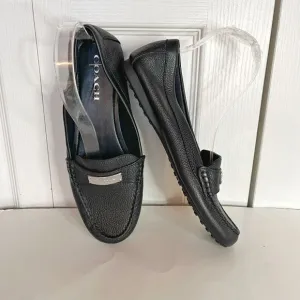Coach Fredrica Leather Pebble Grain Slip On Driving Slip Comfy Loafers