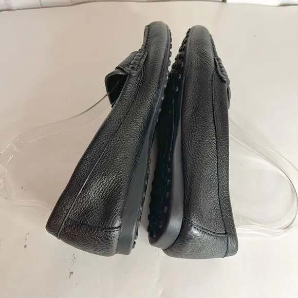 Coach Fredrica Leather Pebble Grain Slip On Driving Slip Comfy Loafers