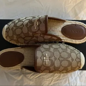 Coach Khaki and Saddle Espadrilles