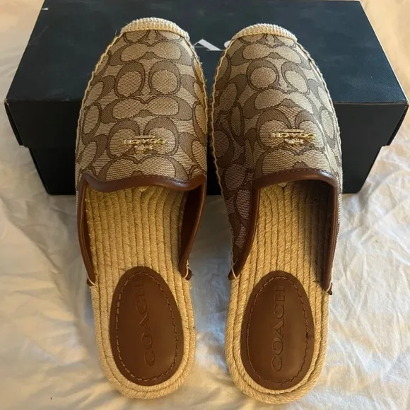 Coach Khaki and Saddle Espadrilles