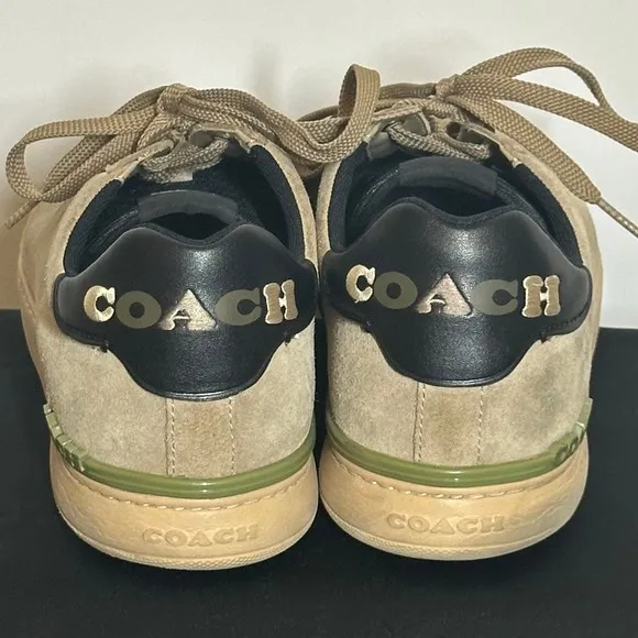 Coach Men's Low Top Tan Suede Sneakers Sz 13