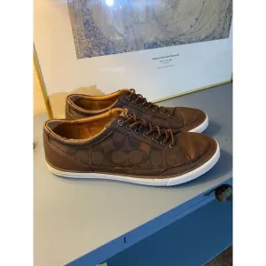 Coach Men's Porter Low Top Signature Khaki Mahogony Sneakers 11