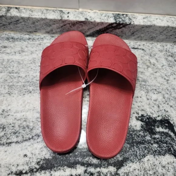 COACH Men's Signature Pool Slide Sandals