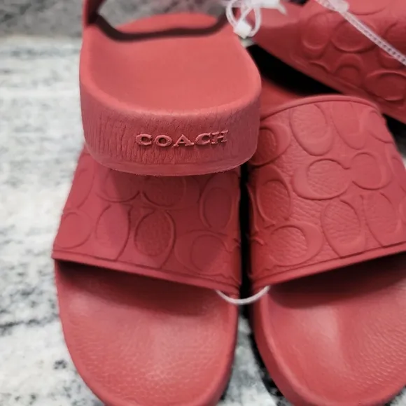 COACH Men's Signature Pool Slide Sandals