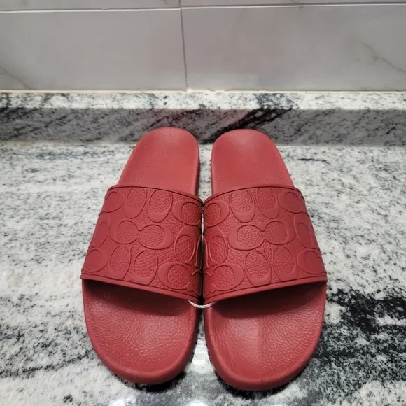 COACH Men's Signature Pool Slide Sandals