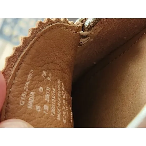 Coach Nadia Gold Driving Moccasins sz 7.5 Never Worn
