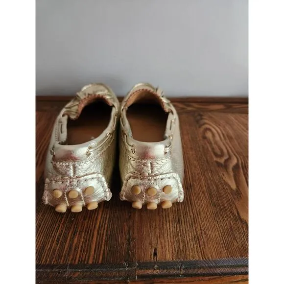 Coach Nadia Gold Driving Moccasins sz 7.5 Never Worn