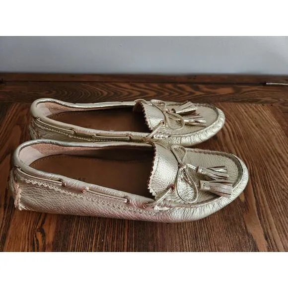 Coach Nadia Gold Driving Moccasins sz 7.5 Never Worn