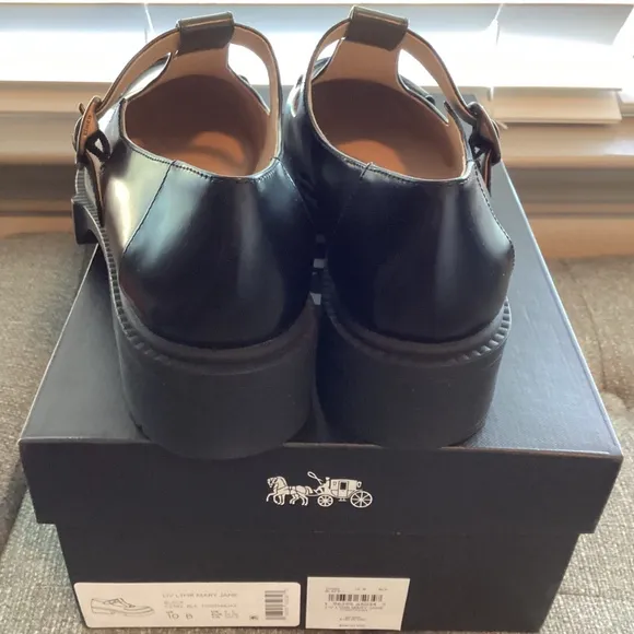 COACH Women's Liv Leather Mary Jane Flats, size 10