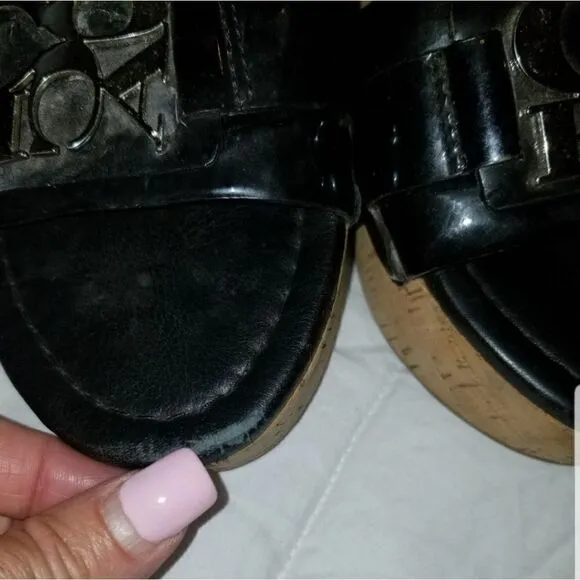 COACH WOMEN'S SANDALS BLACK Pre-owned