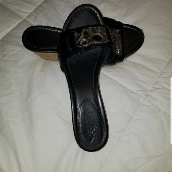 COACH WOMEN'S SANDALS BLACK Pre-owned