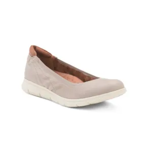 COBB HILL ROCKPORT Grey Suede Lidia Comfort Ballet Flats