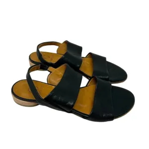 Coclico Cove Sandal in Black Leather Flats Size 36.5 US 6.5