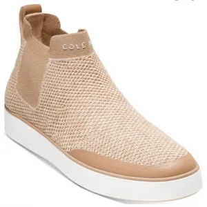 Cole Haan Boots Women's Size 11 B Nantucket Knit Ankle Pull On Chelsea Tan