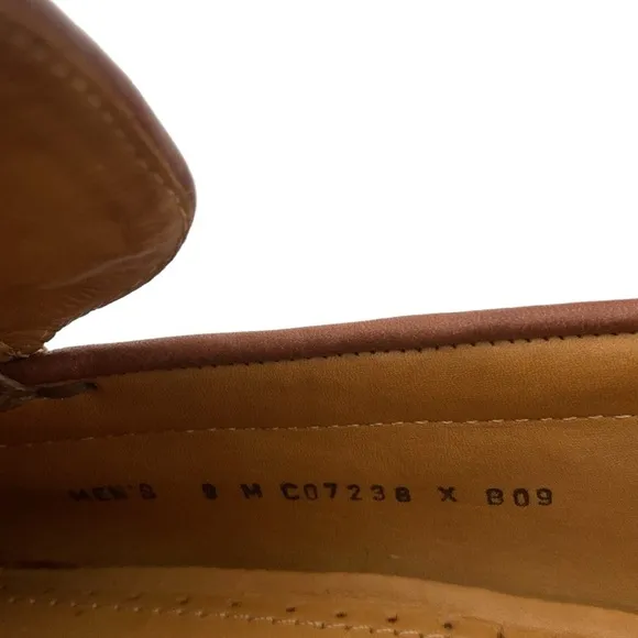 Cole Haan Brown Leather Woven Slip-in Loafers