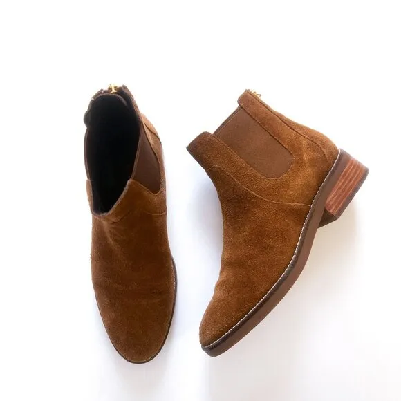 Cole Haan Brown Suede Leather Waterproof Chelsea Ankle Reid Boots 8