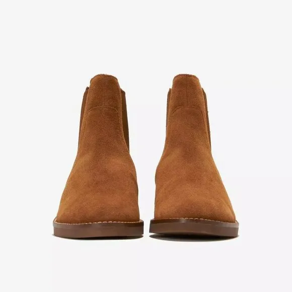Cole Haan Brown Suede Leather Waterproof Chelsea Ankle Reid Boots 8