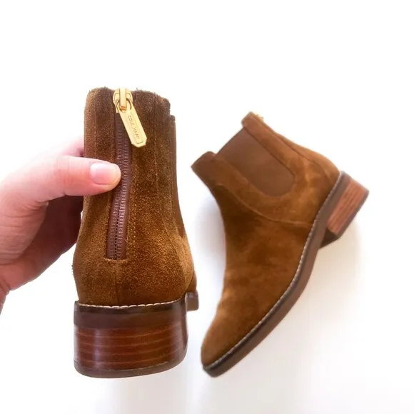 Cole Haan Brown Suede Leather Waterproof Chelsea Ankle Reid Boots 8