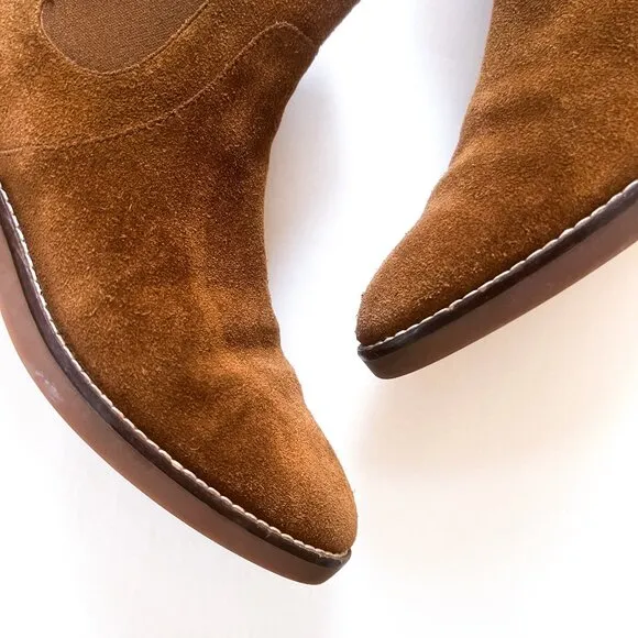 Cole Haan Brown Suede Leather Waterproof Chelsea Ankle Reid Boots 8