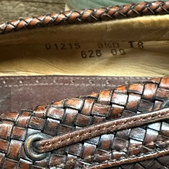 Cole Haan Brown Woven Leather Tassel Loafers – Men’s 8.5D
