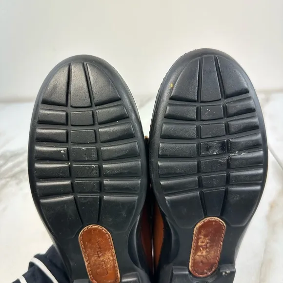 Cole Haan Collection Men's Cognac Leather Tasselled Loafers Driving Shoes, 8