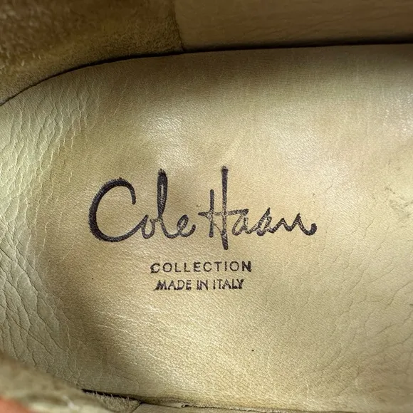 Cole Haan Collection Men's Cognac Leather Tasselled Loafers Driving Shoes, 8
