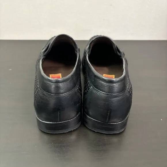 Cole Haan‎ Country Penny Loafers Women’s 8 B Woven Leather Black Braided Shoes
