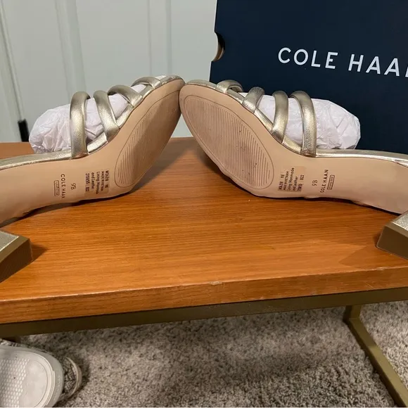 Cole Haan Gold Adella Sandals