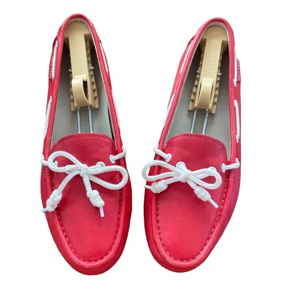 Cole Haan Grand OS Nantucket Camp Moccasin Boat Leather Fushia Driving Loafer