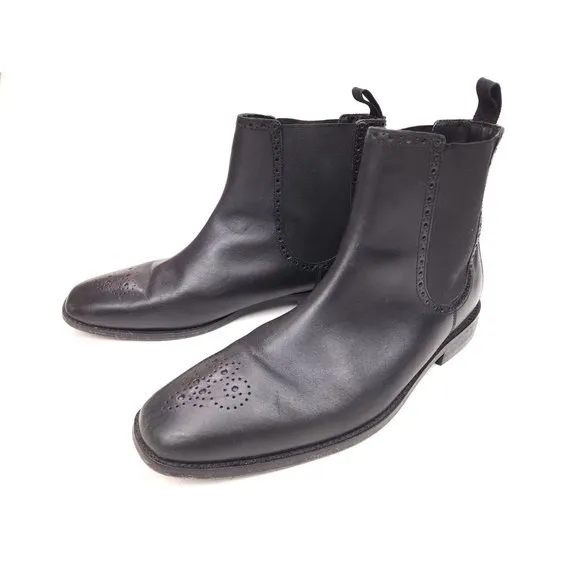 Cole Haan Grand OS Slip Giraldo Medallion Chelsea Ankle Boots Black size 12 M US