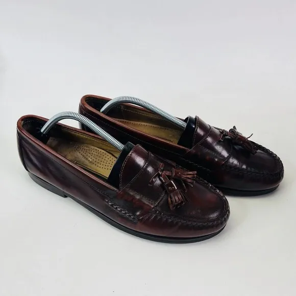 Cole Haan GREEN LABEL Men's Tasseled Loafers Size 10.5‎ Burgundy
