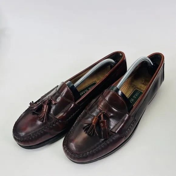 Cole Haan GREEN LABEL Men's Tasseled Loafers Size 10.5‎ Burgundy