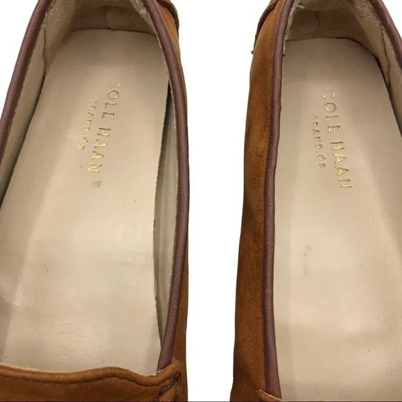 Cole Haan Hanneli British Tan Brown Leather Driving Loafers Mocs Size 5