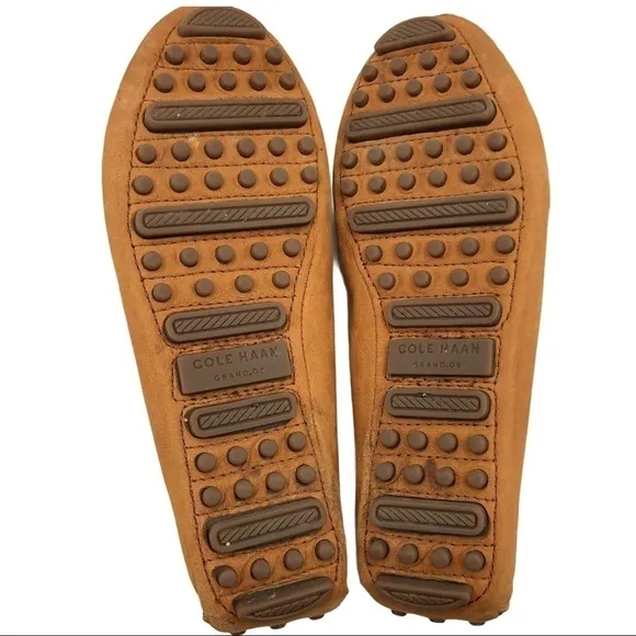 Cole Haan Hanneli British Tan Brown Leather Driving Loafers Mocs Size 5