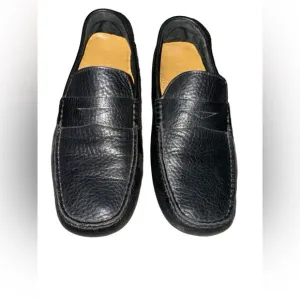Cole Haan Howland Men's Black Penny Loafers Tumbled Leather Slip On